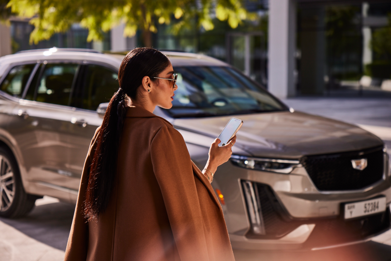 Woman looking at her phone